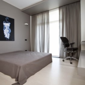 Decoració fotogràfica del dormitori en estil minimalista