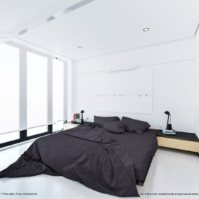 ideer til design af soveværelset i minimalisme