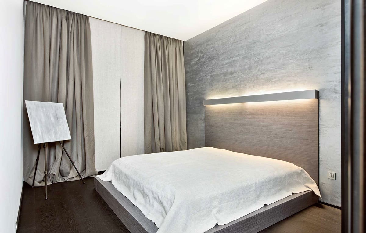 minimalistički pogledi na spavaće sobe