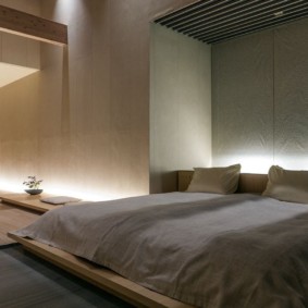 minimalizmo stiliaus miegamasis