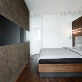 vista della camera da letto minimalista