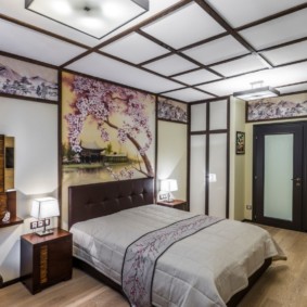 japon tarzı yatak odası tasarımı fotoğraf