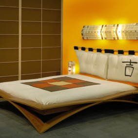 النمط الياباني تصميم غرفة نوم الصورة