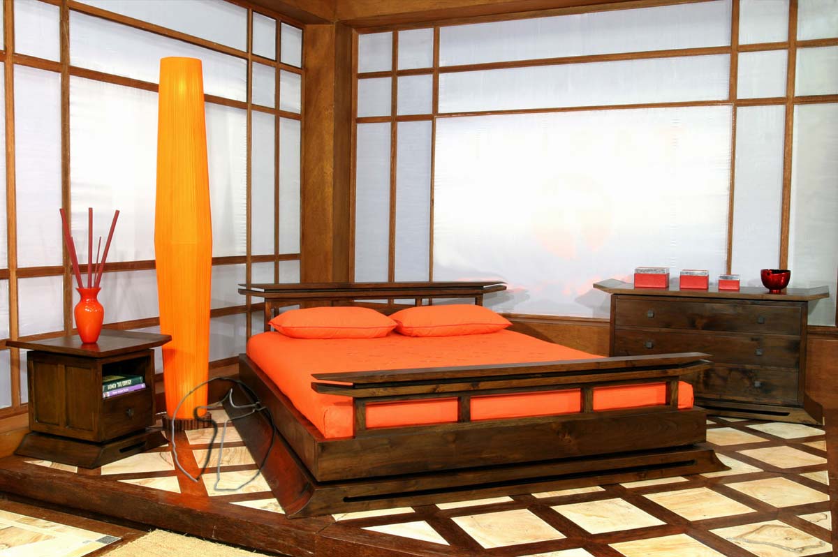 רעיונות נוף לחדר שינה בסגנון יפני