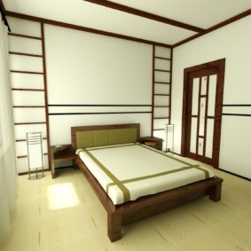 Japāņu stila guļamistabas pārskata foto