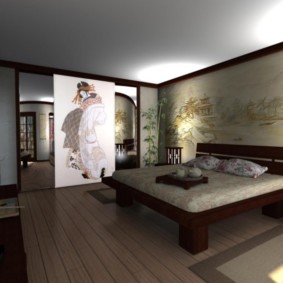 Japanse stijl slaapkamer ontwerpideeën