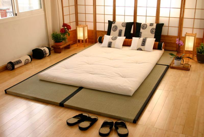 الأفكار غرفة نوم النمط الياباني الداخلية