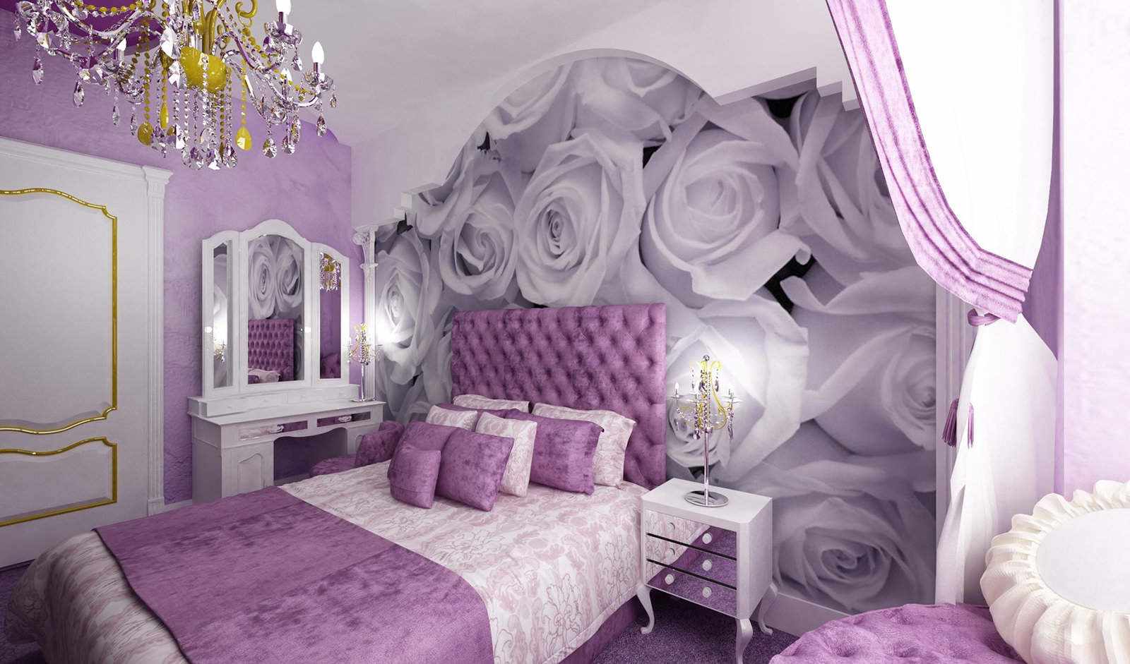 inusual dormitori lila