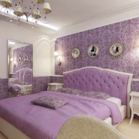ontwerp met lila slaapkamers
