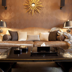 dekoratyvinės pagalvės ant odinės sofos