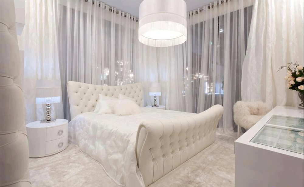 witte slaapkamer decor foto