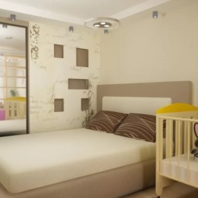 غرفة نوم وغرفة للأطفال في غرفة واحدة الأفكار الداخلية