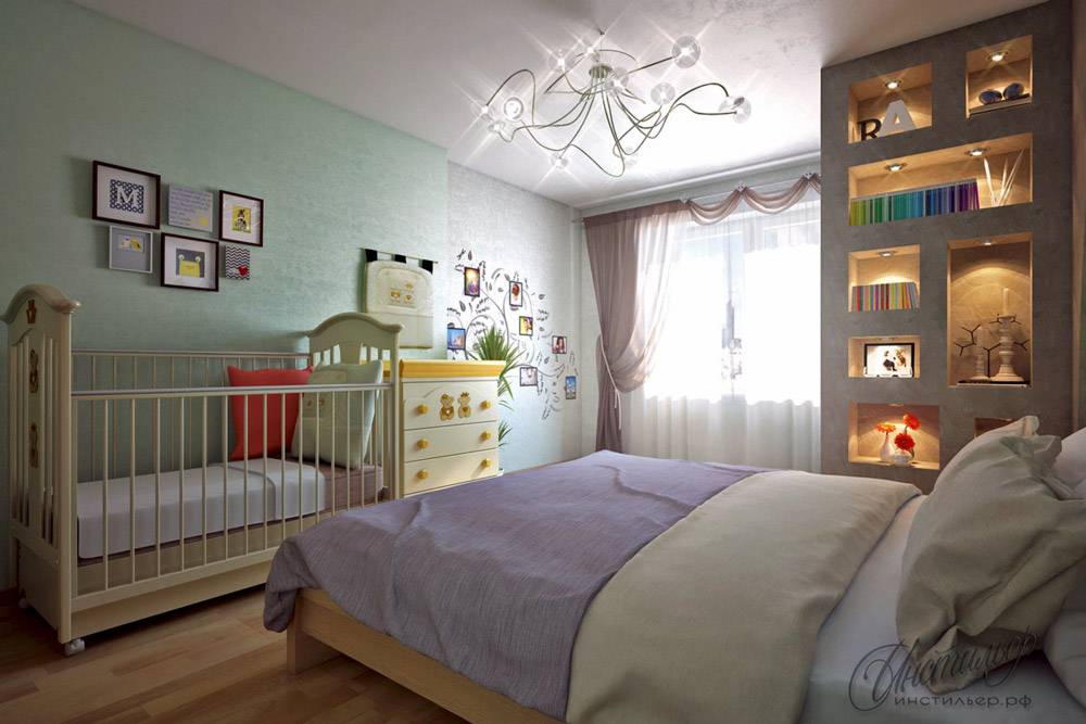 חדר שינה וחדר ילדים ברעיונות לחדר אחד