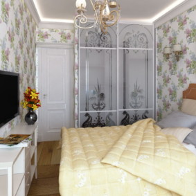 guļamistabas dizains 11 kv m ar dekoru