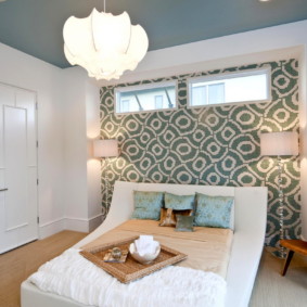 bedroom design 11 sq m with linoleum