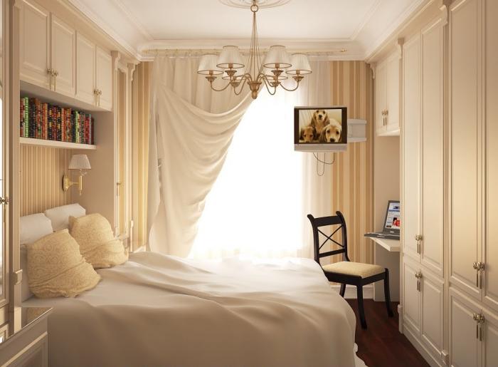 Kruşçev'de bir yatak odası tasarımı