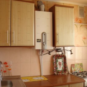Kitchen in Khrushchev with a gas stove