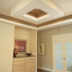 Design of a hall with a figured ceiling