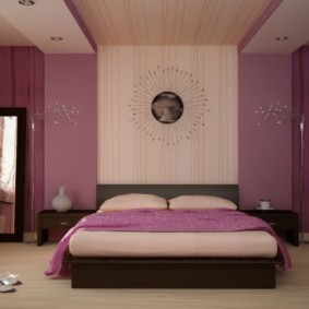غرفة نوم دوبلكس وردية