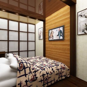 Dormitor în stil japonez fără ferestre
