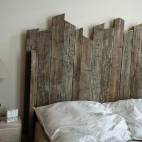 Headboard from old planks