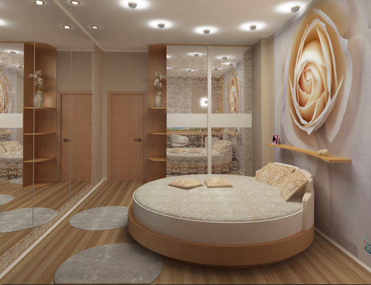 εσωτερικό υπνοδωμάτιο με διακόσμηση φενγκ σούι