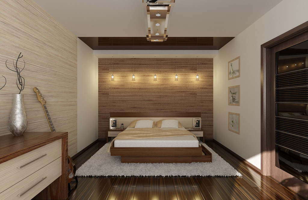 interno camera da letto di feng shui design fotografico