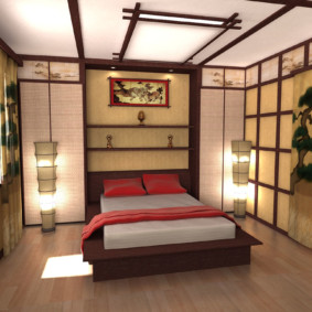 soveværelse interiør af feng shui ideer foto
