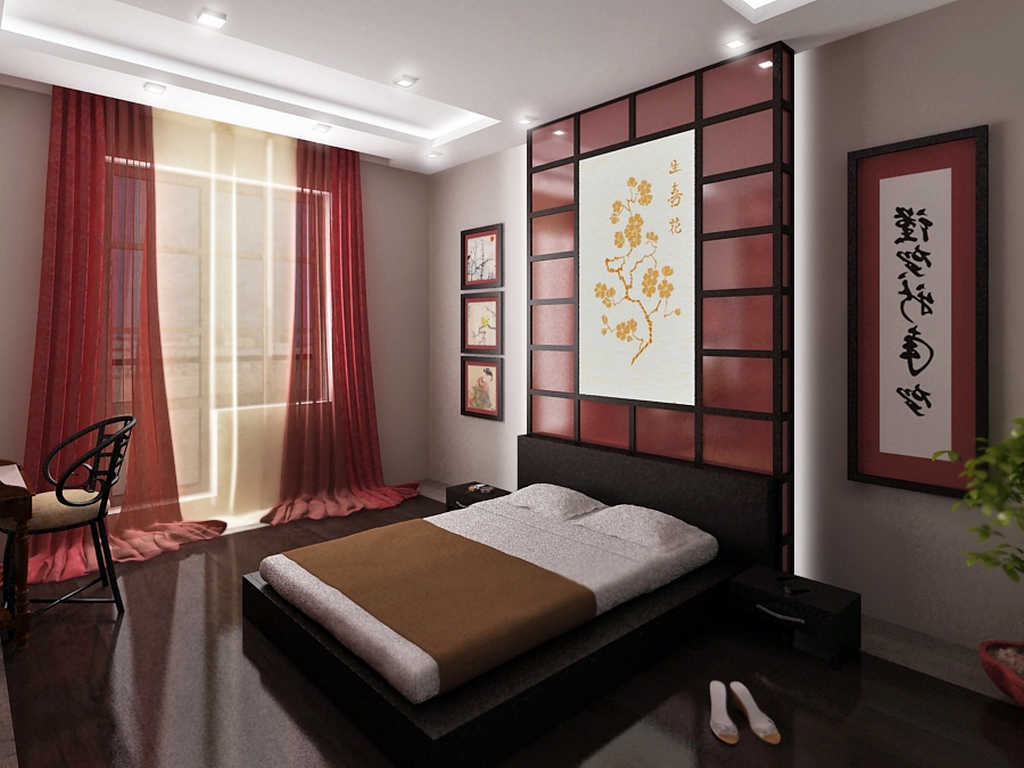 εσωτερικό υπνοδωμάτιο με ιδέες διακόσμησης feng shui