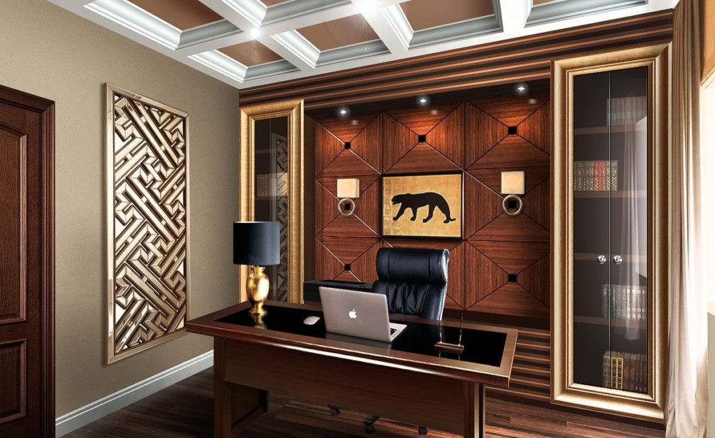 Design office cabinet in the style of art deco