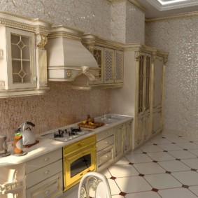 المطبخ في صورة منزل ريفي