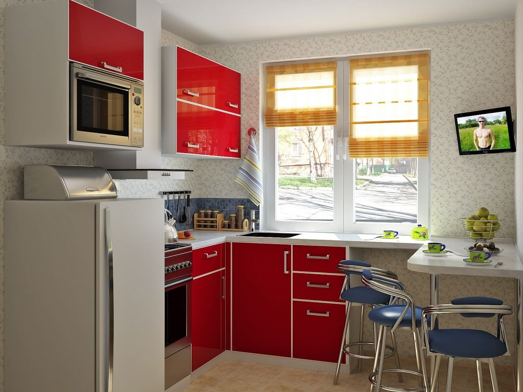 Küche mit Bartheke Fotooptionen