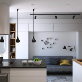 kleine keuken woonkamer foto-ontwerp