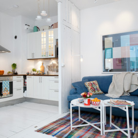 kleine küche wohnzimmer dekor ideen