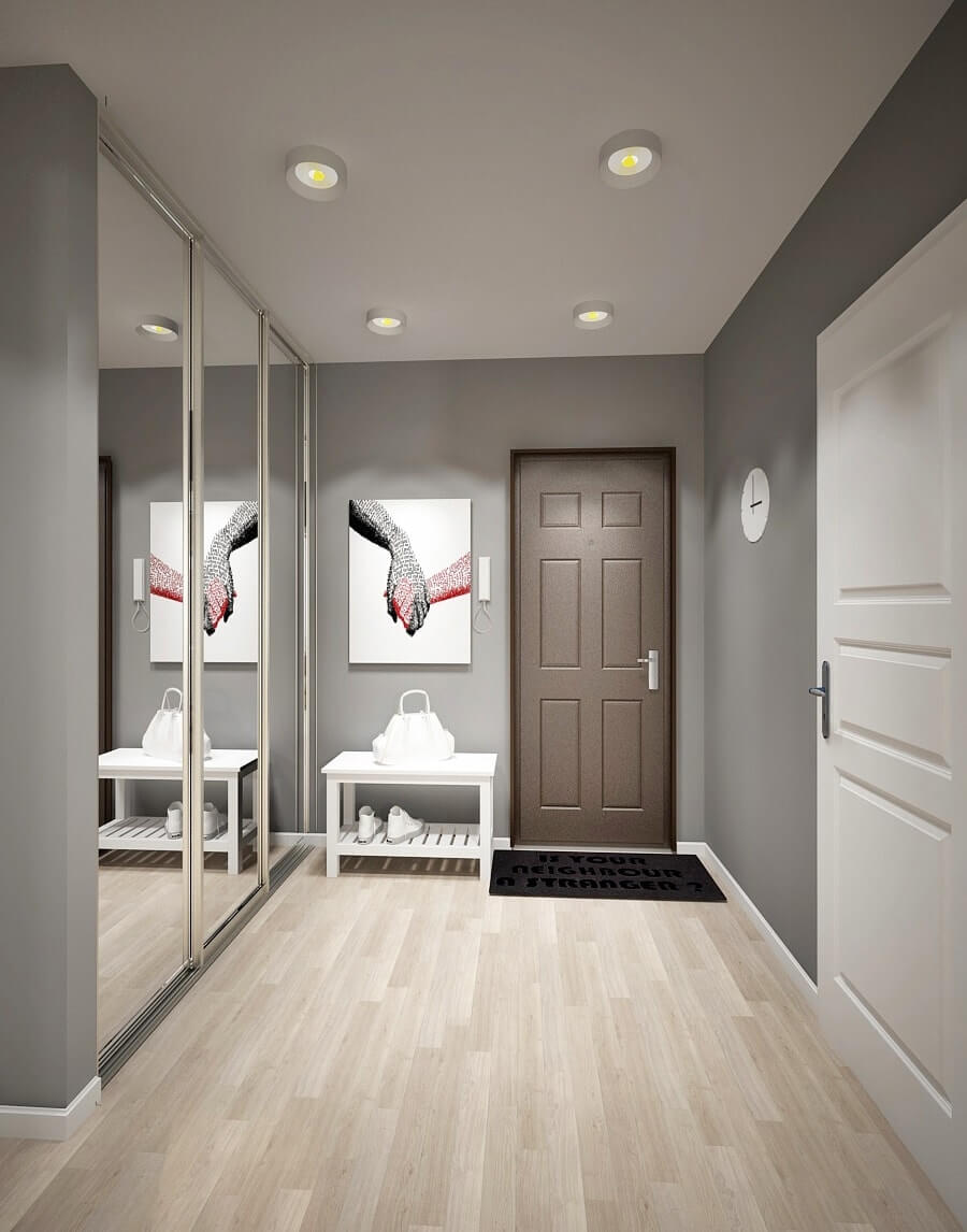 sivi dizajn hodnika