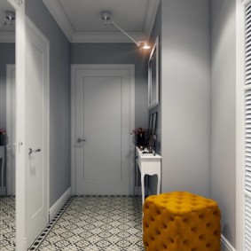 hallway in gray colors photo design