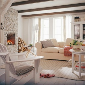 סגנון סקנדינבי באפשרויות צילום בסלון