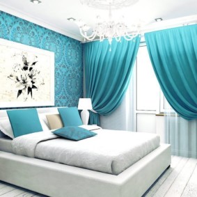 ložnice v modré dekorace nápady