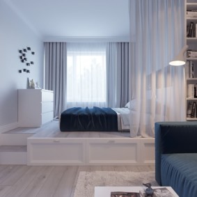 slaapkamer in blauwe idee-opties