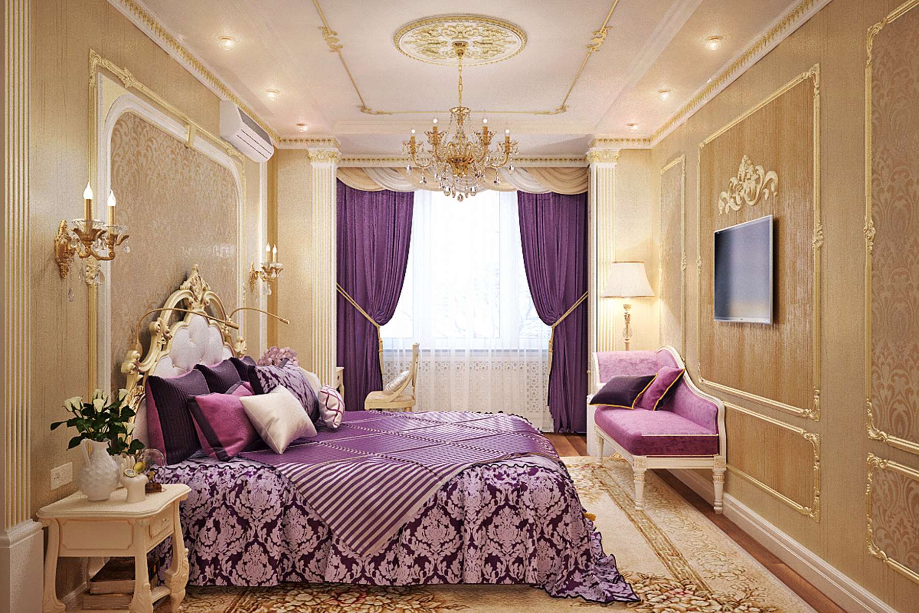 الأفكار غرفة نوم الصورة الكلاسيكية