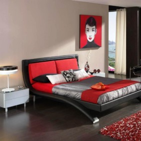 ديكور غرفة النوم الحمراء