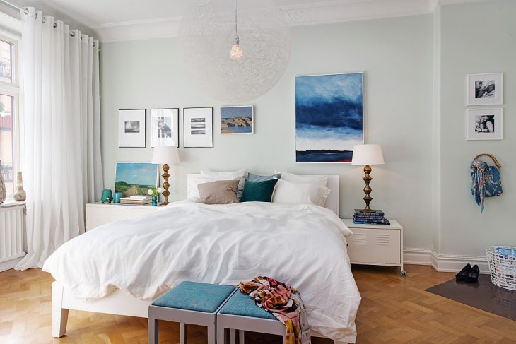 İskandinav yatak odası tasarım fikirleri