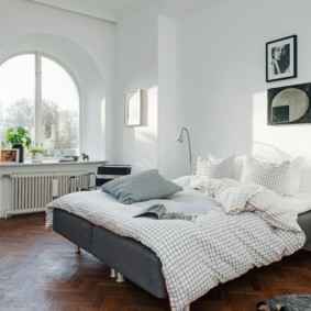 Reka bentuk foto bilik tidur Scandinavia