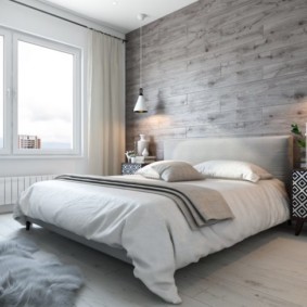 Interno foto camera da letto in stile scandinavo