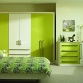 green bedroom photo decor