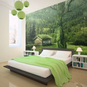 ý tưởng hình ảnh phòng ngủ màu xanh lá cây