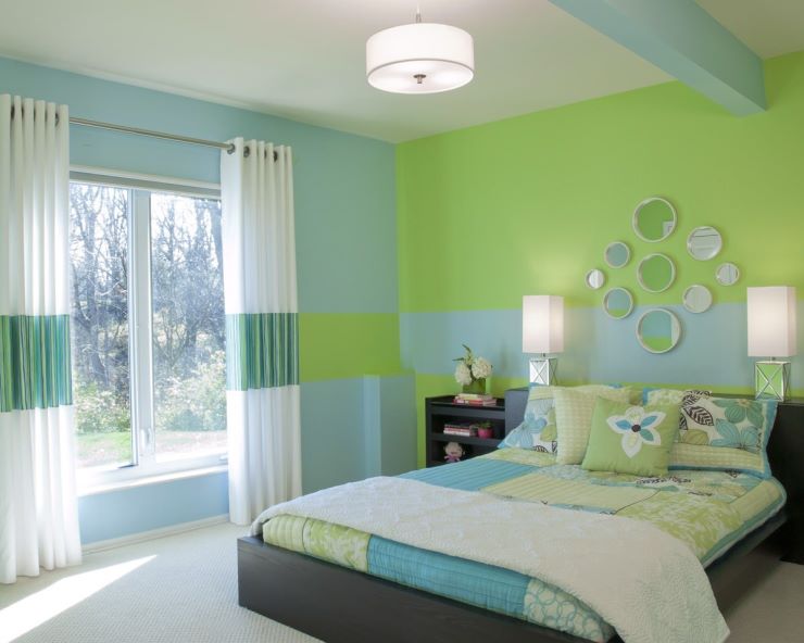 idei de decor verde dormitor