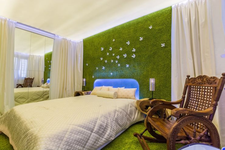 ý tưởng nội thất phòng ngủ xanh