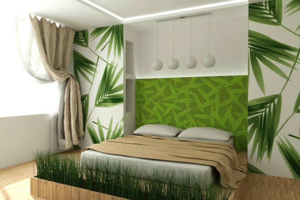 غرفة نوم خضراء