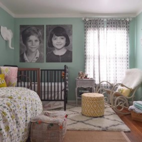 غرفة نوم وغرفة للأطفال في أفكار تصميم غرفة واحدة